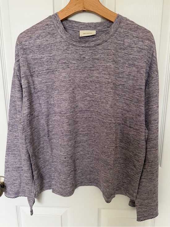 Aime Leon Dore Tops - Aime Leon Dore Purple Crew Neck Linen Long Sleeves Tee Shirt - Size M